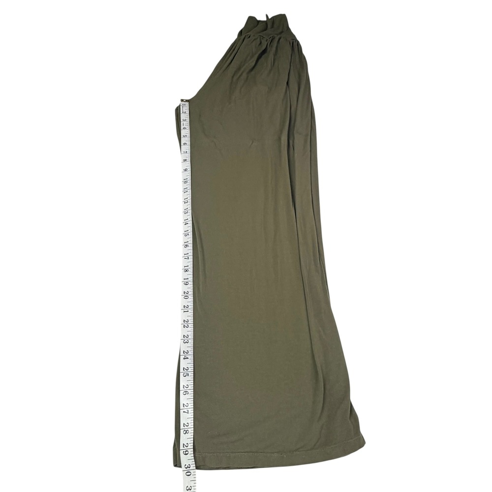 Minimalist Wide Leg Yoga Pants L Olive High Waist Lounge Comfort Athleisure Vibe - Picture 5 of 6